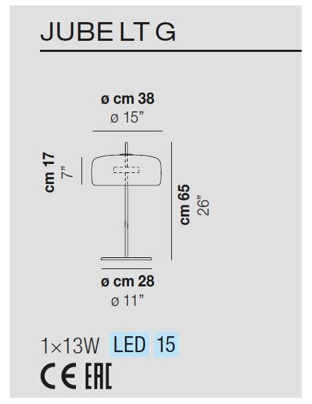 Vistosi Jube lampada da tavolo grande a Led in varie finiture