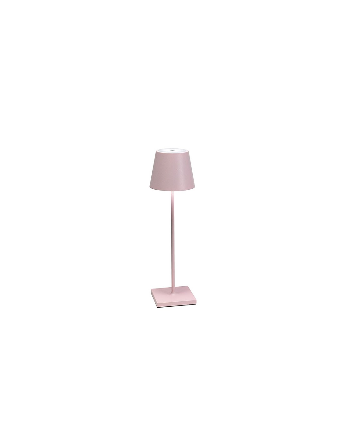 Zafferano Poldina lampada da tavolo a led ricaricabile senza fili rosa