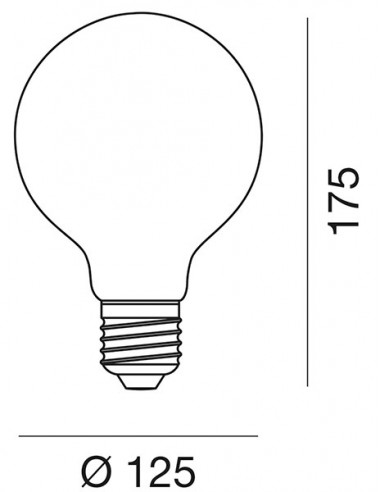 Gea Led Lampadina in vetro Led E27 12W Luce Calda 3000K